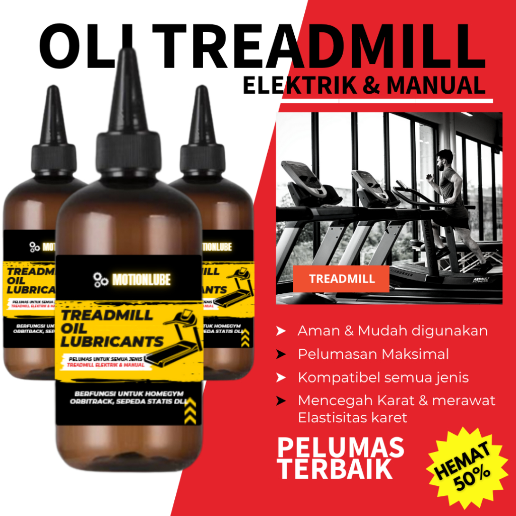 Pelumas Oli Treadmill Murah Terbaik Elektrik & Manual, Minyak Treadmill, Lubricant Pelumas Alat Olah