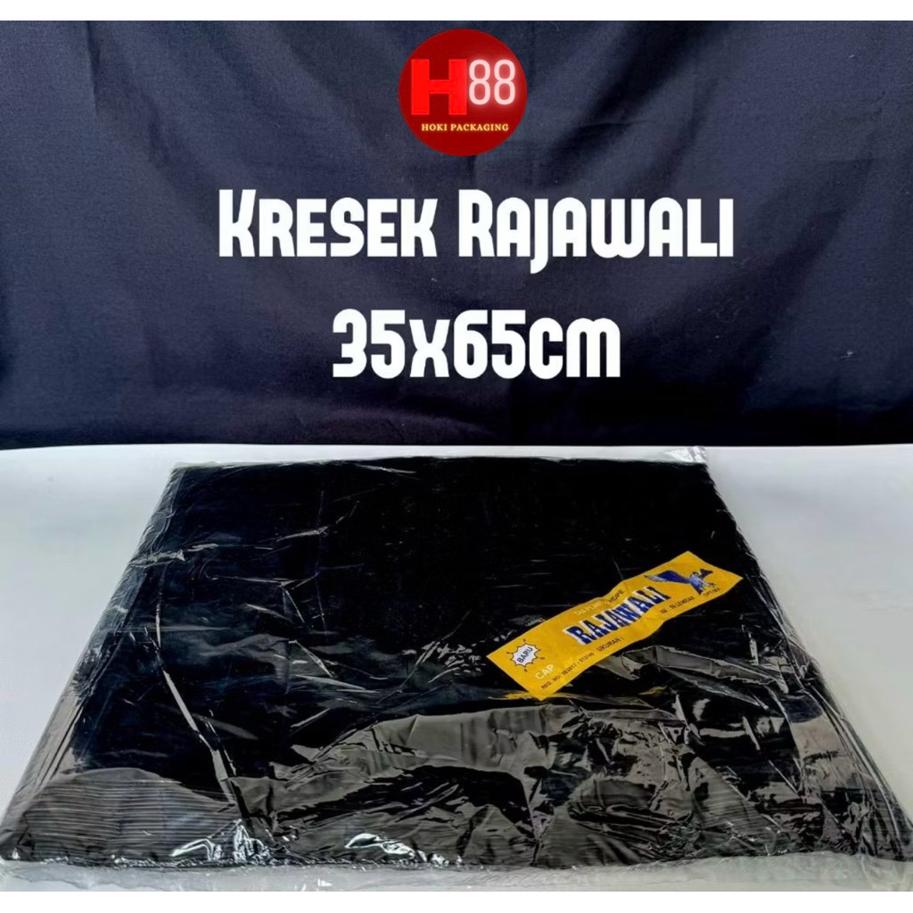 (isi 50) Kresek Hitam Rajawali 35x60cm 40x65cm / Kantong Plastik / Tas Hitam / Kresek Jumbo Tebal