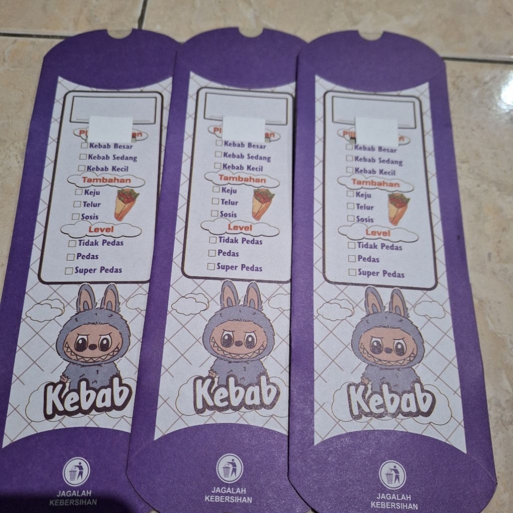 

PROMO KEMASAN KEBAB, BOX KEBAB, KARDUS KEBAB, WADAH KEBAB, KARAKTER LABUBU JUMBO UKURAN 24 x 9 isi 100 Pcs BERKUALITAS DAN BERKARAKTER