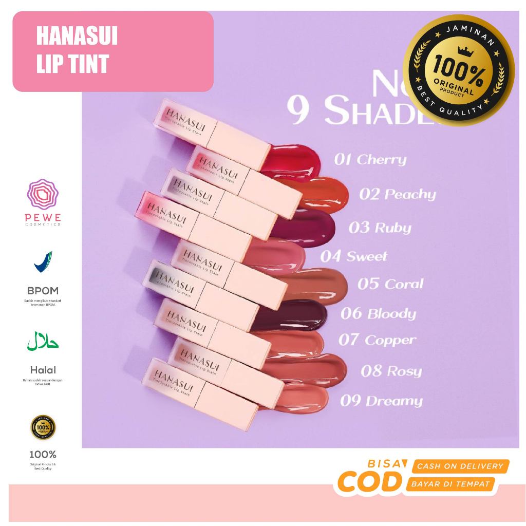 Hanasui Tintdorable Lip Stain Lip Tint Original Lipstick