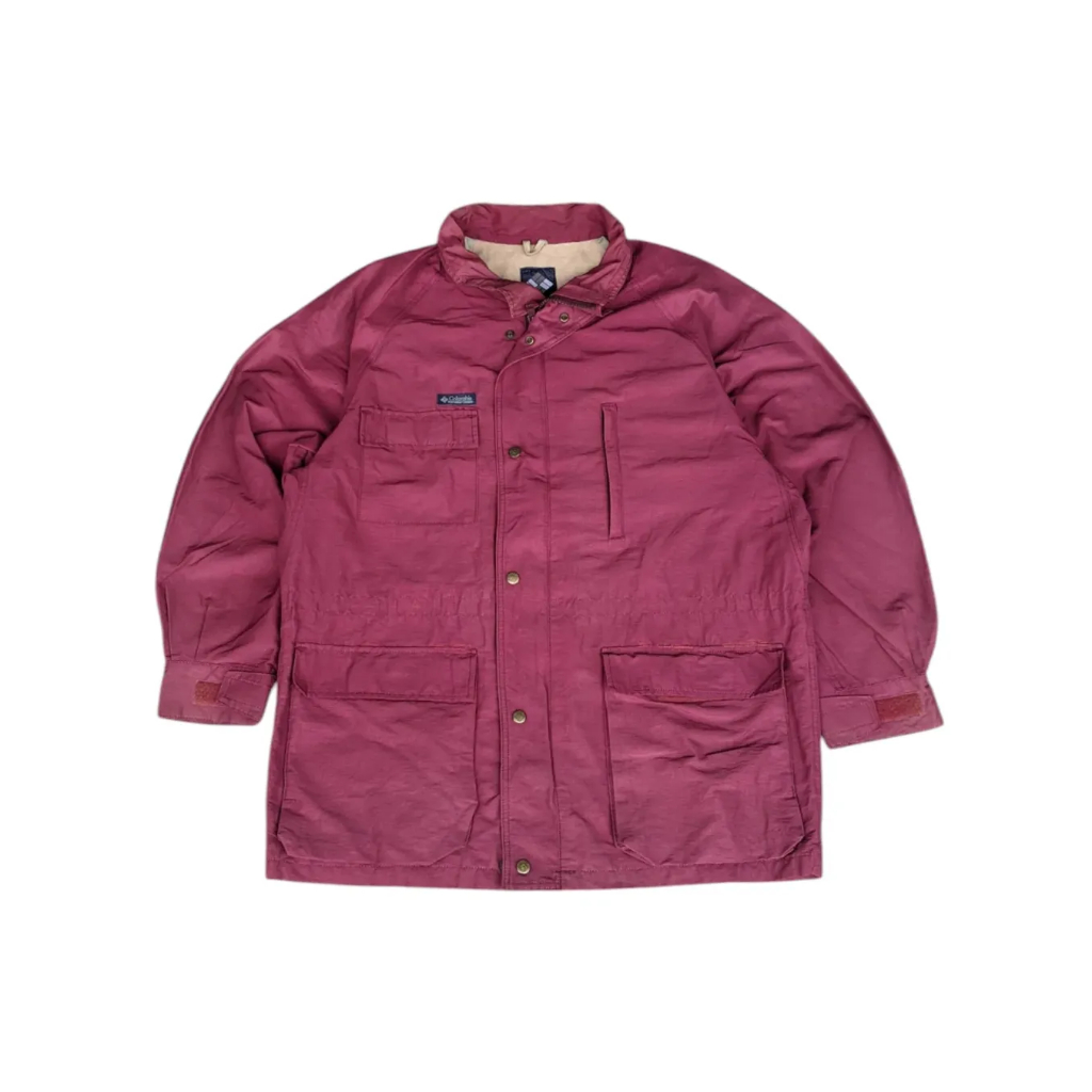 COLUMBIA - Jaket Mountain Parka Pria Radial Sleeve Burgundy Size fit XL