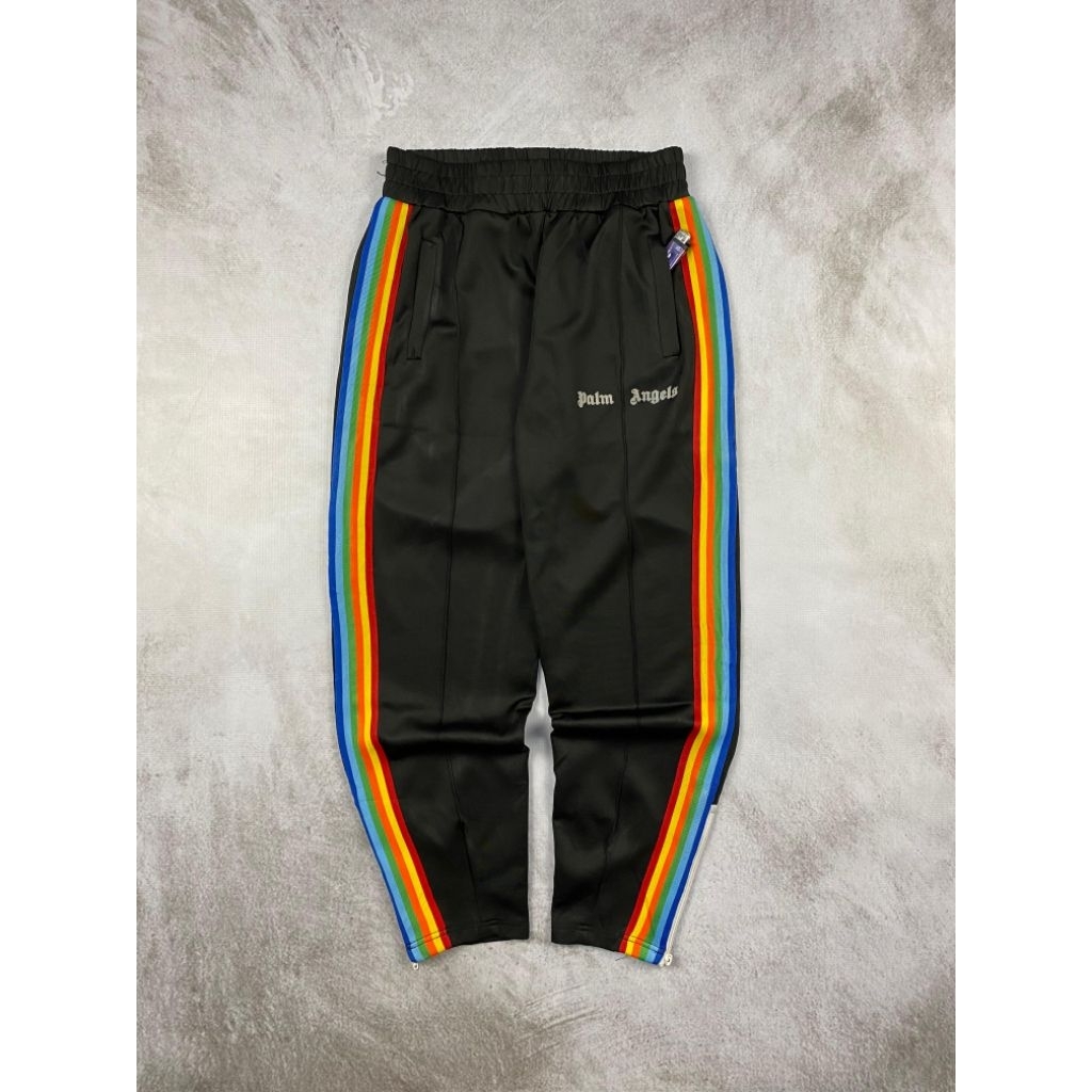 Palm Angels Black Rainbow Track pants