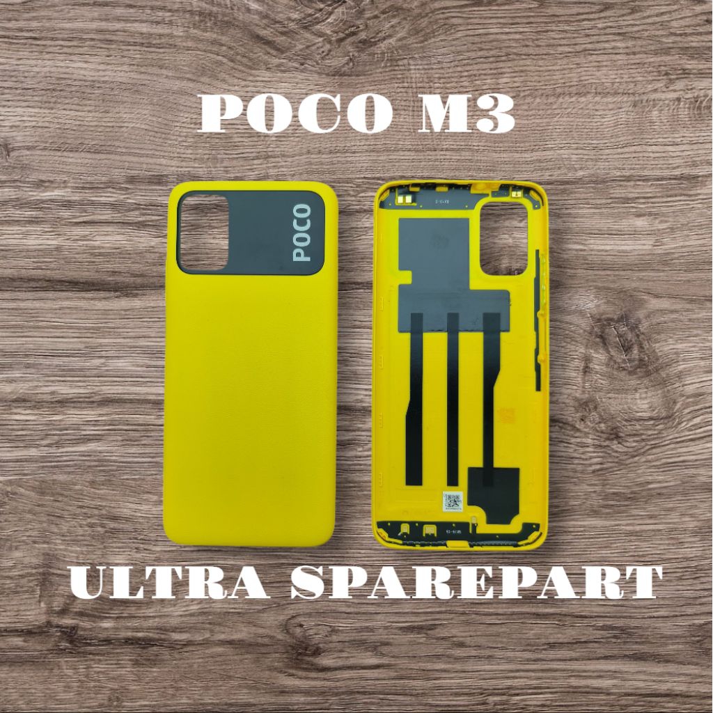 CASING TUTUP BELAKANG BACKDOOR BACKCOVER XIAOMI POCO M3 ORIGINAL 100% COPOTAN CABUTAN BEKAS SECOND