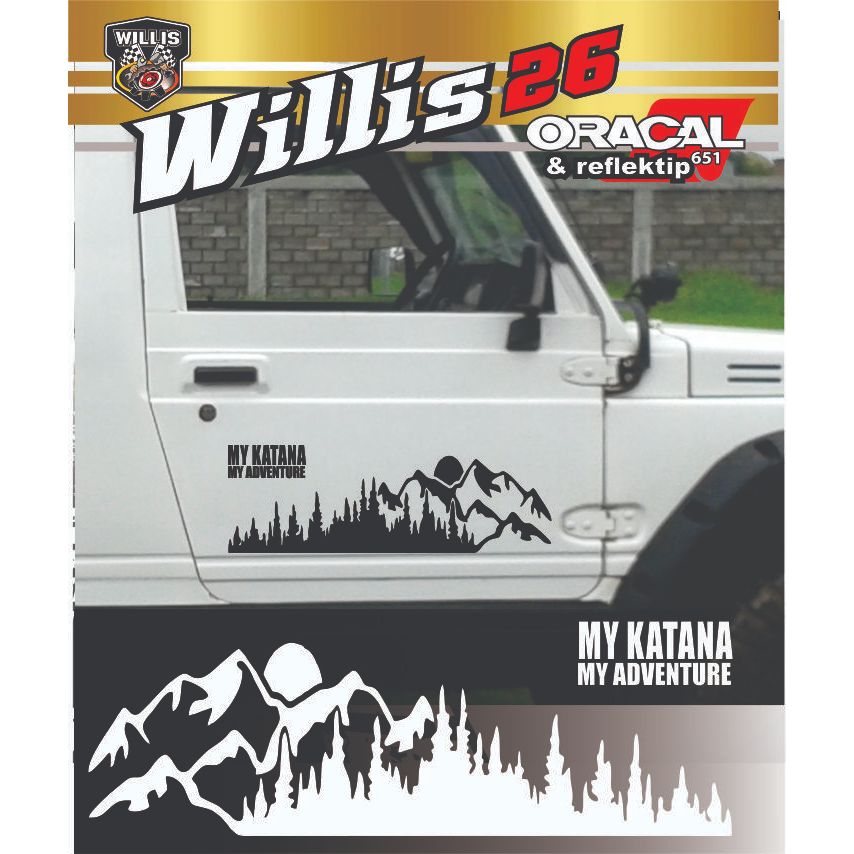 Stiker Mobil Cutting Sticker SKIN Body Mobil Suzuki Jimny Katana MOUNT