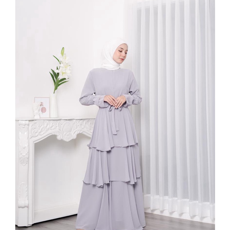 New  KENZA DRESS gamis murah  gamis ceruty polos gamis busui putih gamis hitam ceruty