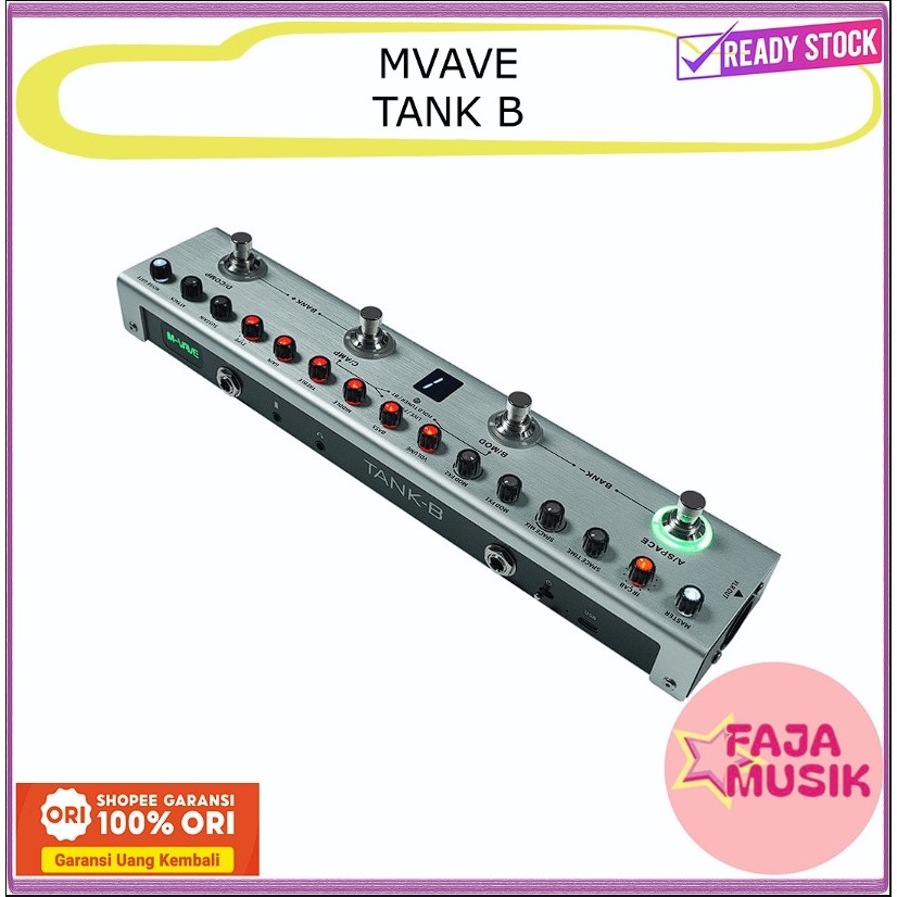 Efek Bass MVAVE M-Vave Tank-B / TANK B Multi Effect Bass Pedals