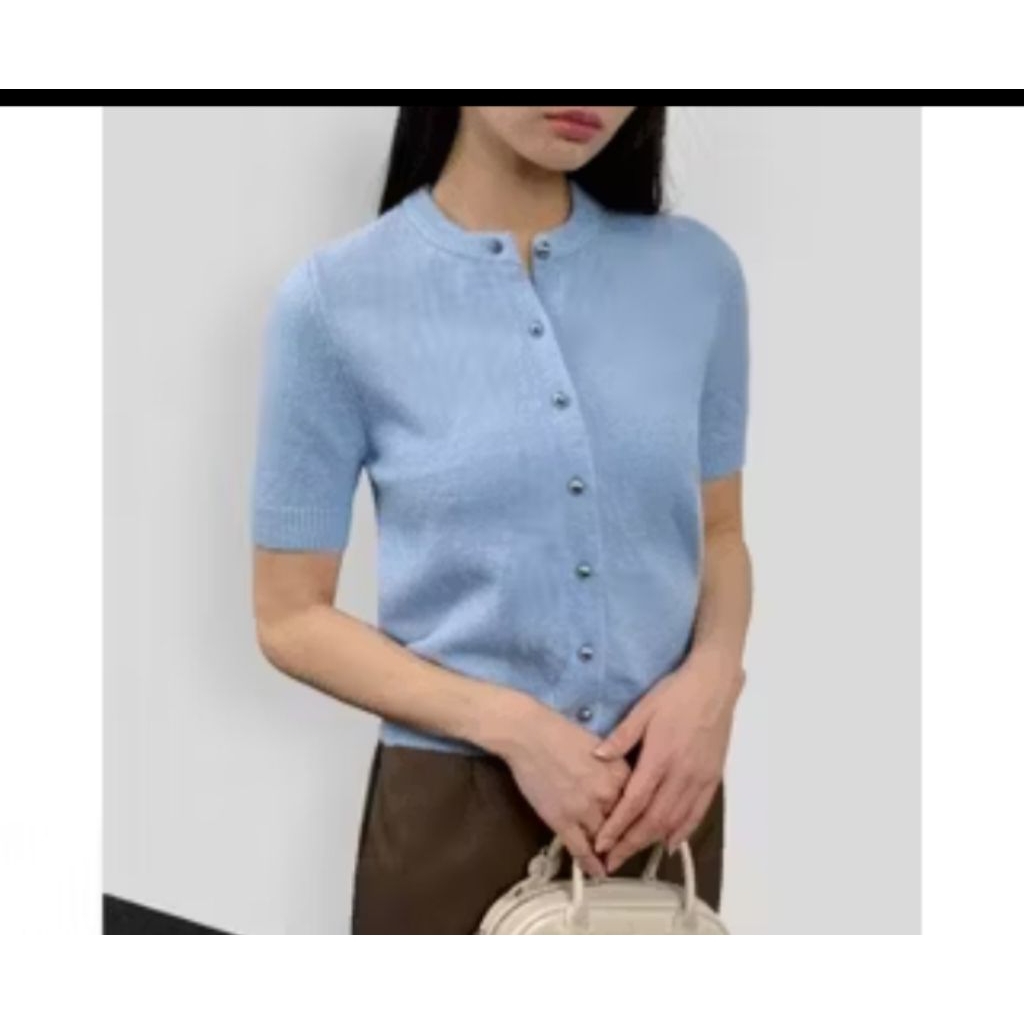 jennie Kardigan crop top Heiry wool knitted cardigan crop top