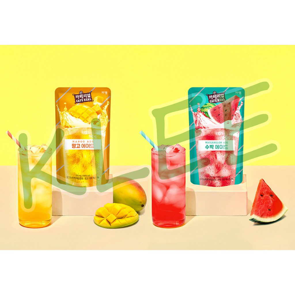

JARDIN Korean Drink Pouch - Minuman Korea Berperisa Mangga Semangka - 쟈뎅 Jardin Roastique Mango Ade Watermelon Ade 230ml