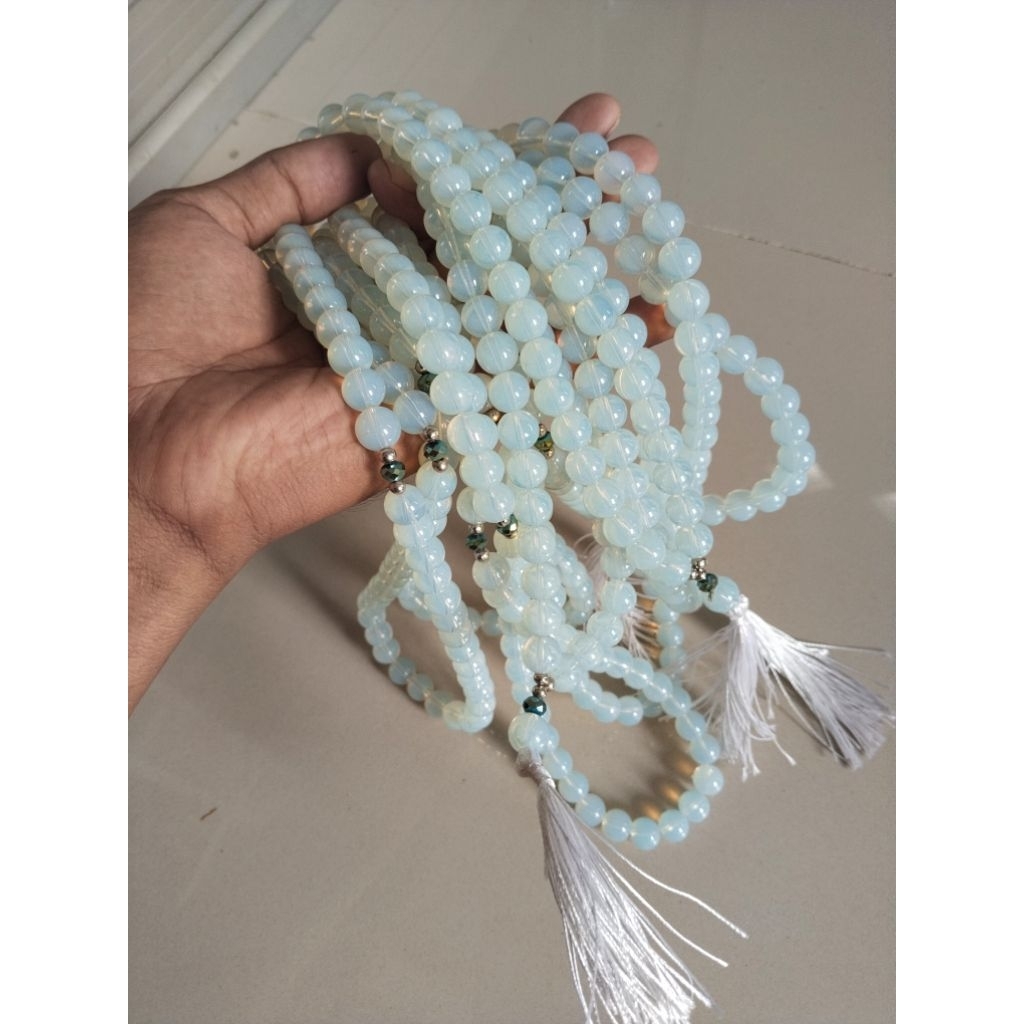 tasbih batu biduri bulan ukuran 10mm