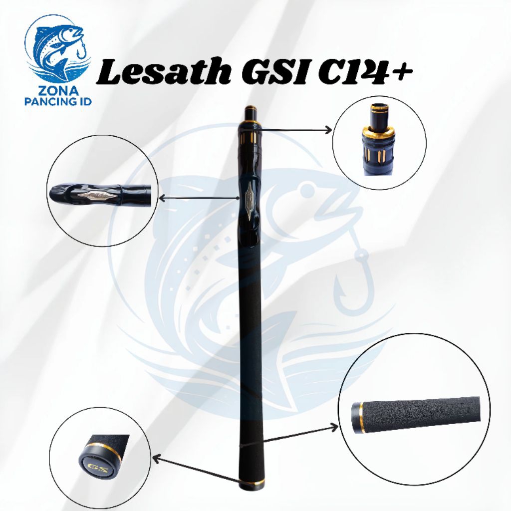 Handle Lesath GSI C14+ Joran Pancing Premium | gagang joran pancing | gagang joran custom