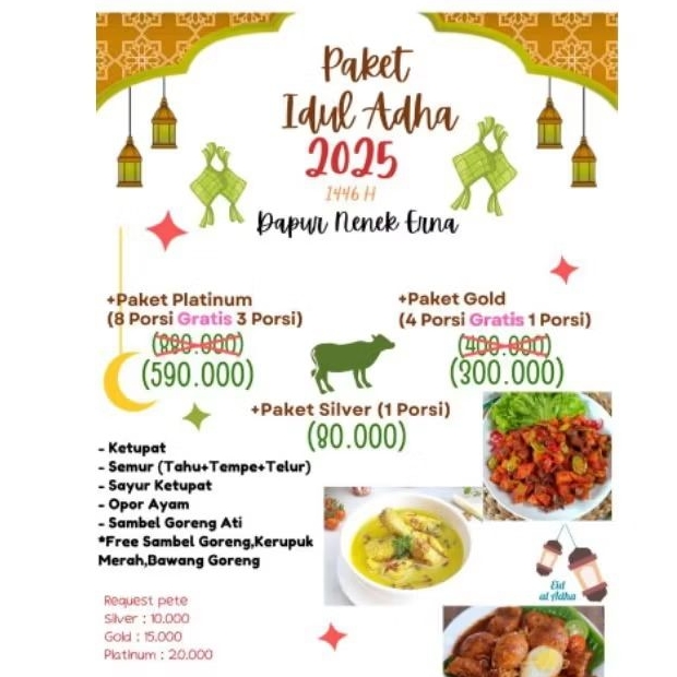 

5 PORSI PAKET KETUPAT IDUL ADHA 2025 BAHAN PREMIUM HAMPERS LEBARAN