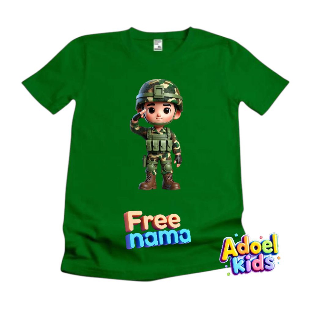 kaos anak motif tentara terbaru