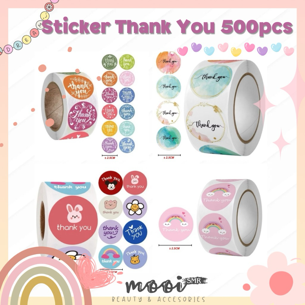 

Sticker Thank You 1 Roll isi 500pcs