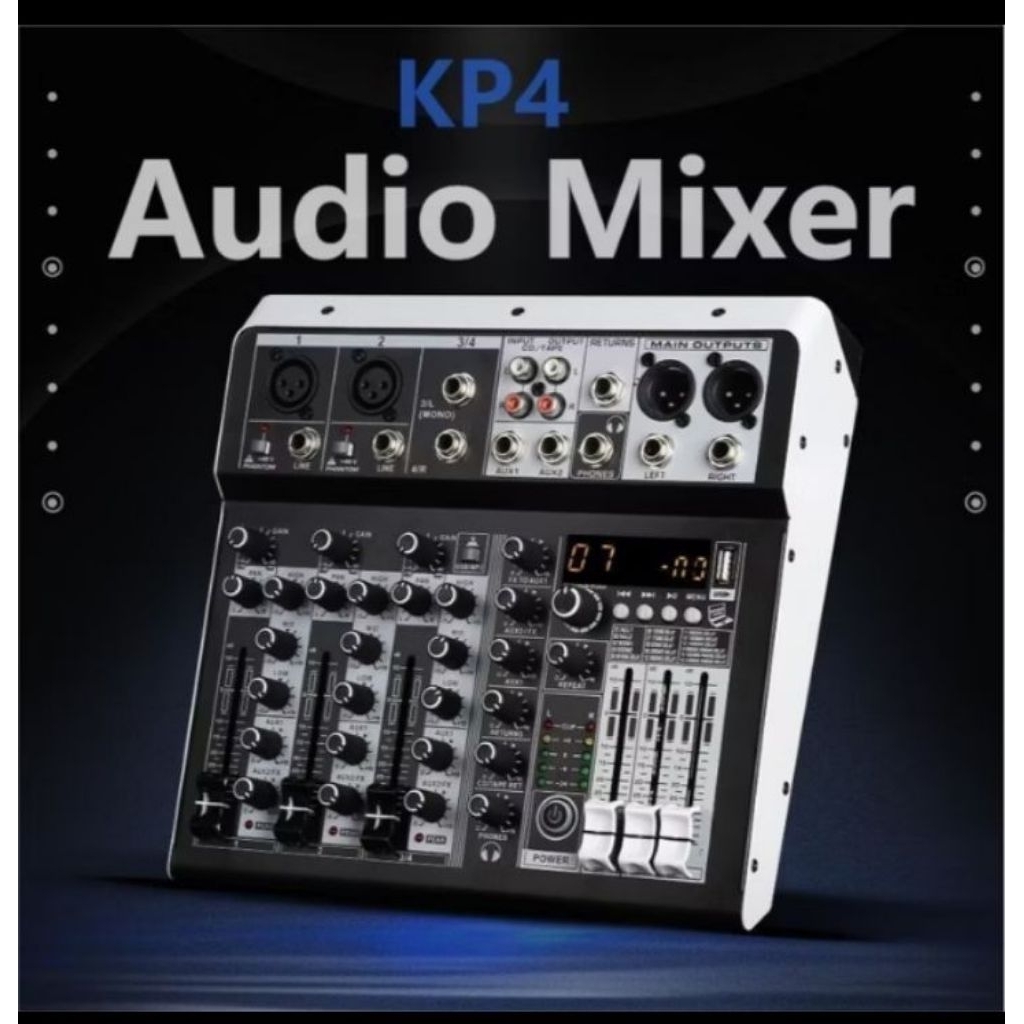 Promo original aibedo Mixer audio professional KP4 mixer 4ch audio mixer 4 channel effect 99dsp Aibe