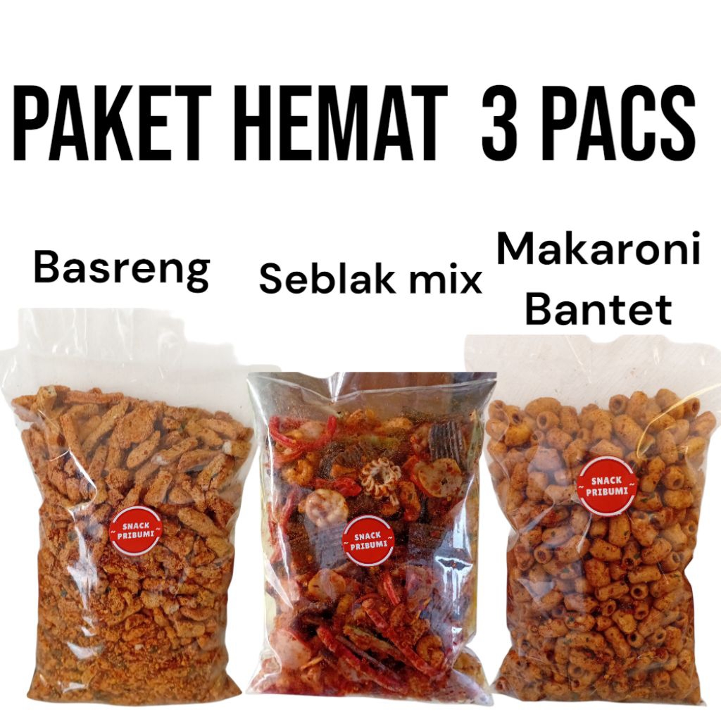 

basreng seblak mix makaroni paket hemat 3 pcs