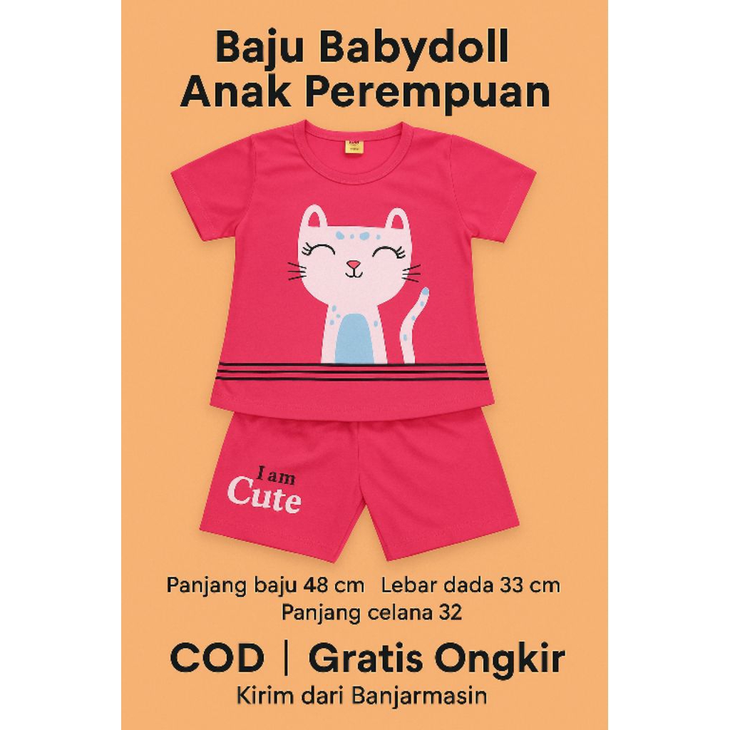 Baju Baby Doll Anak Perempuan