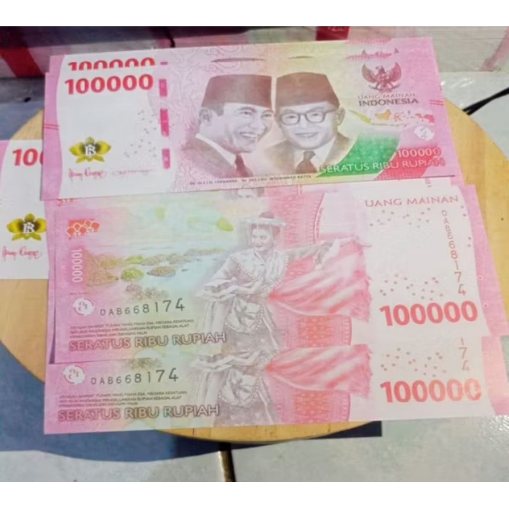 [SAMAWASOUVENIR]UangKertas/UangMainan/UangMahar/UangBuket/nominal100000/1pc