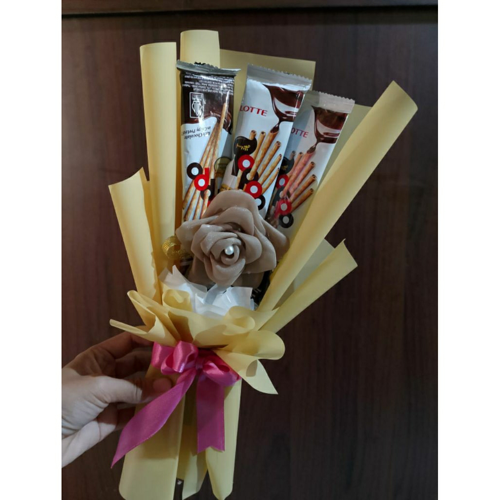 

buket snack sedang,cod buket simpel hampers