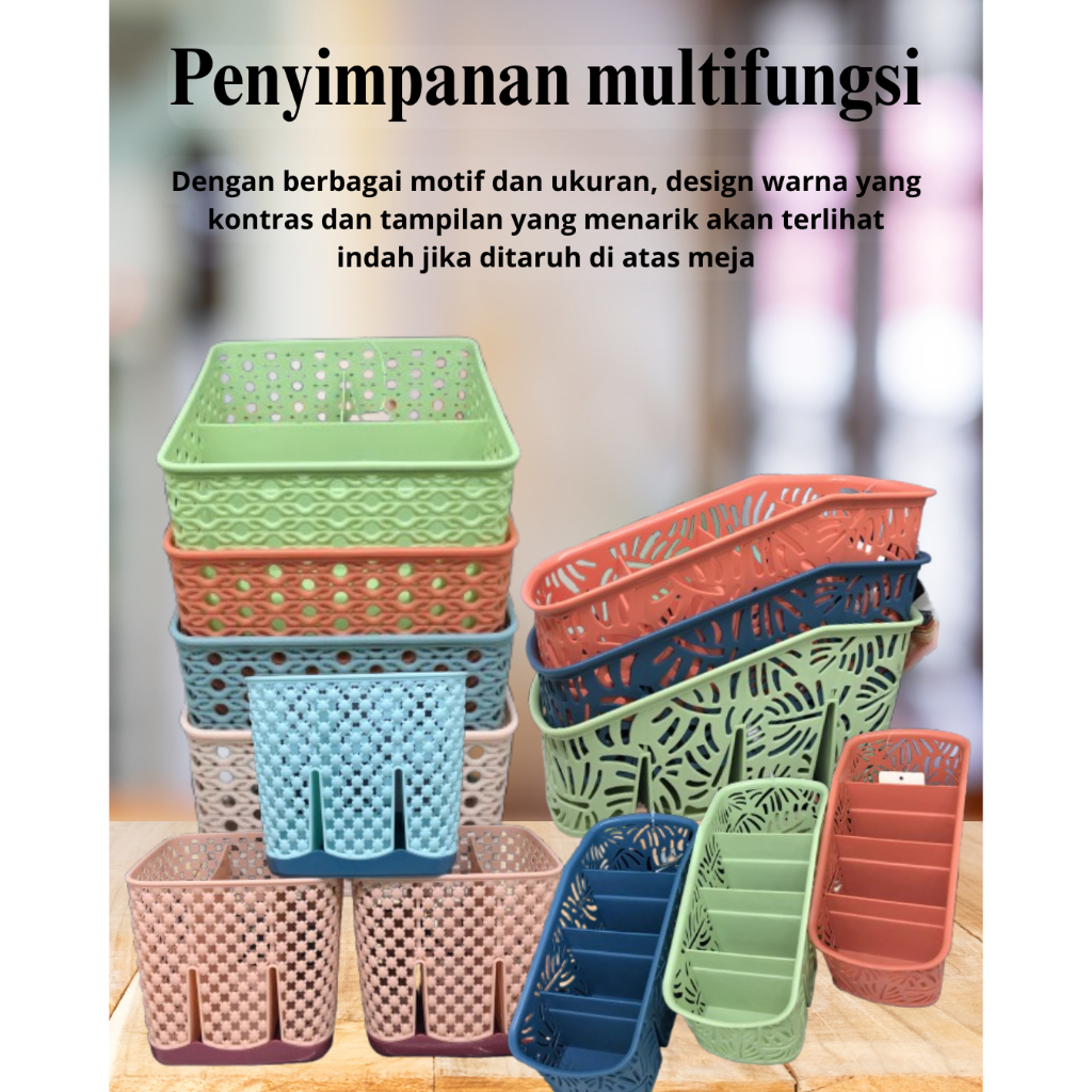 Tempat Penyimpanan ATK | Kotak Penyimpanan Serbaguna MR.DIY | Box Organizer Sekat Premium | 3 Varian