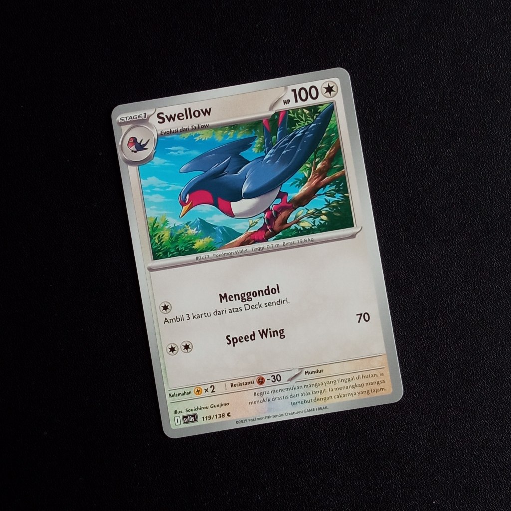 Swellow C sv10s Kehadiran Juara Pokemon TCG Indonesia