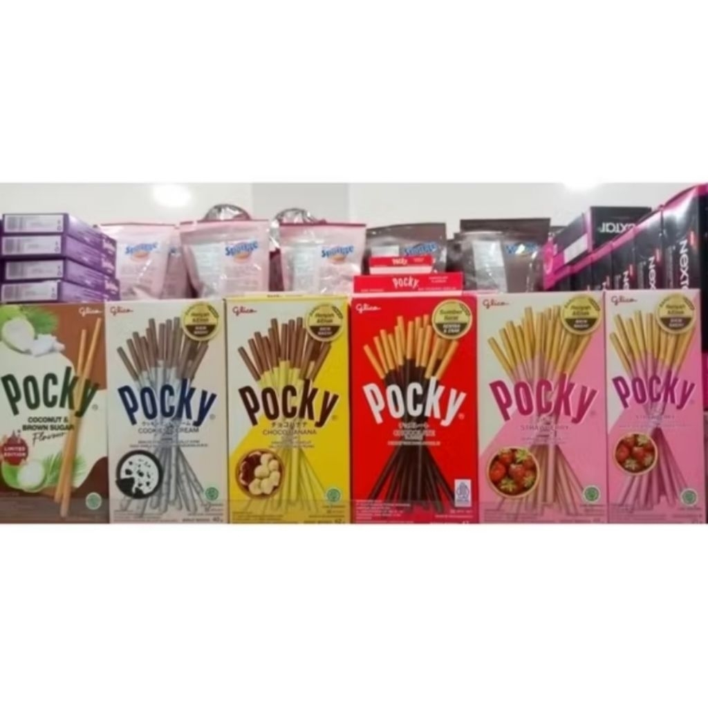 

[12 pcs] Pocky Chocolate Flavour dan Strawberry 12gr