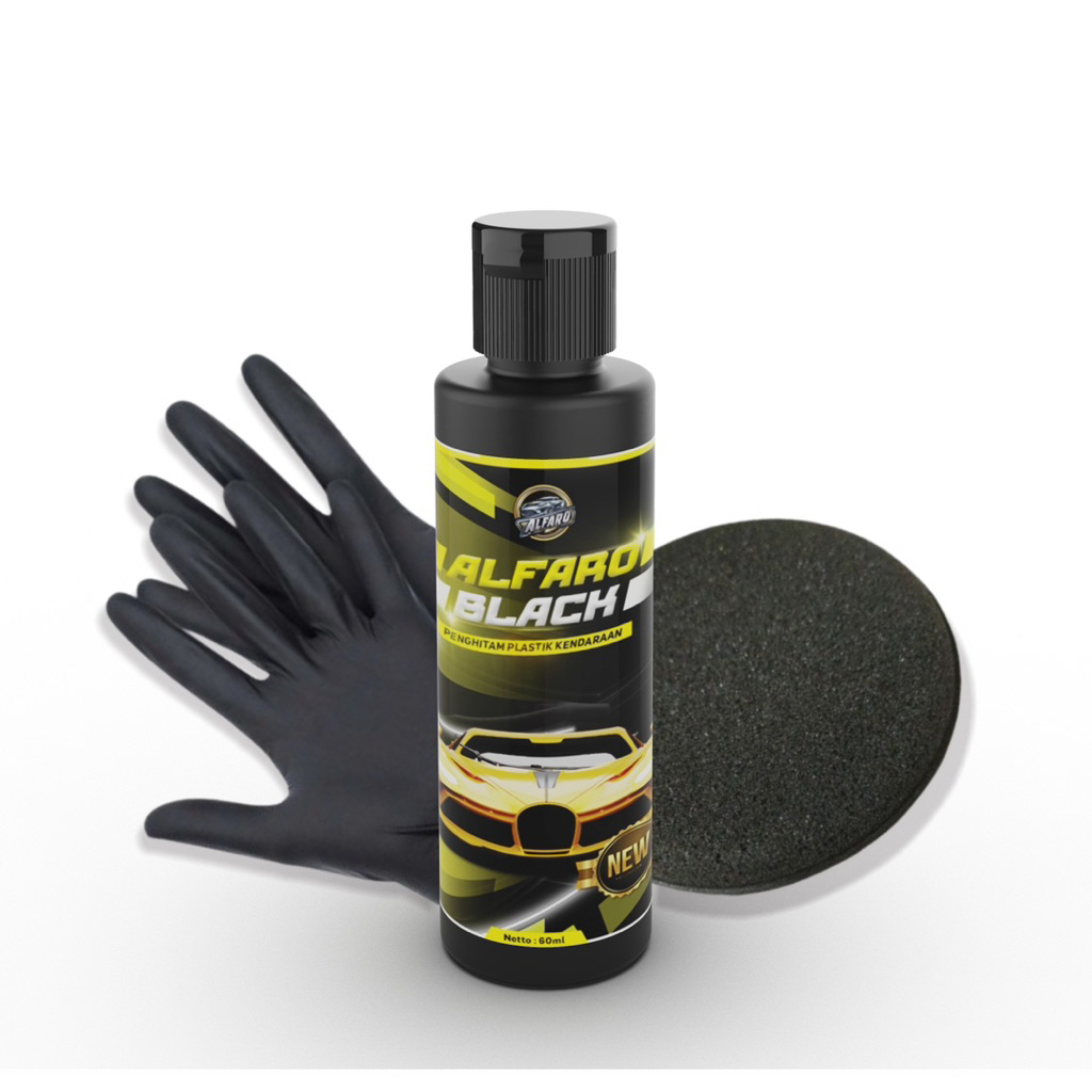 Alfaro The New Black 60ml Penghitam Body Permanen Trim & Plastik Restorer Dashboard/ Body motor Back