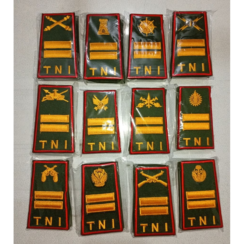 Pangkat Letnan Satu (Lettu) Lis Merah Komandan PDH TNI AD Multi Corps Inf, Kav, Arm, Arh, Cpn, Czi, 