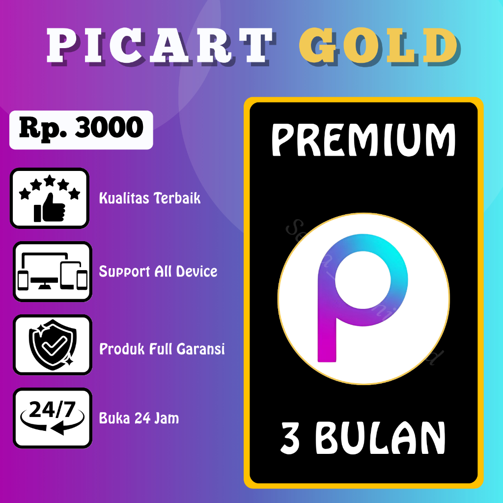 PICSART GOLD PREMIUM 3 BULAN