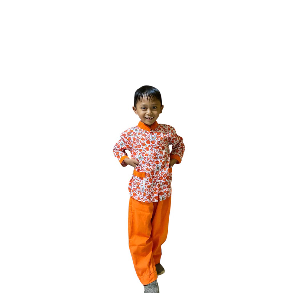 baju batik TK atasan kemeja seragam sekolah paud nasional set celana