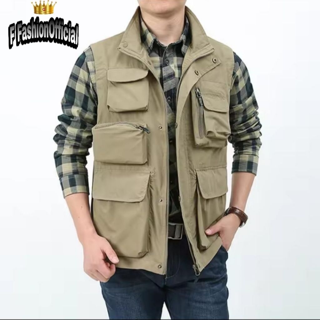 hot vest tactical / vest pria / vest / rompi / rompi pria / rompi outdor /rompi kantoran / rompi