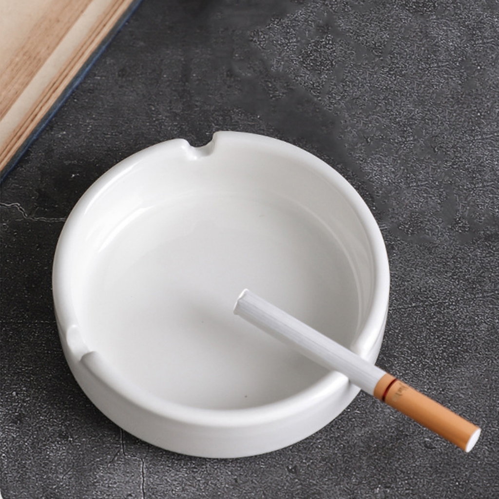 4 inch Asbak keramik putih Asbak Rokok Serbaguna Asbak Bulat Asbak Rokok