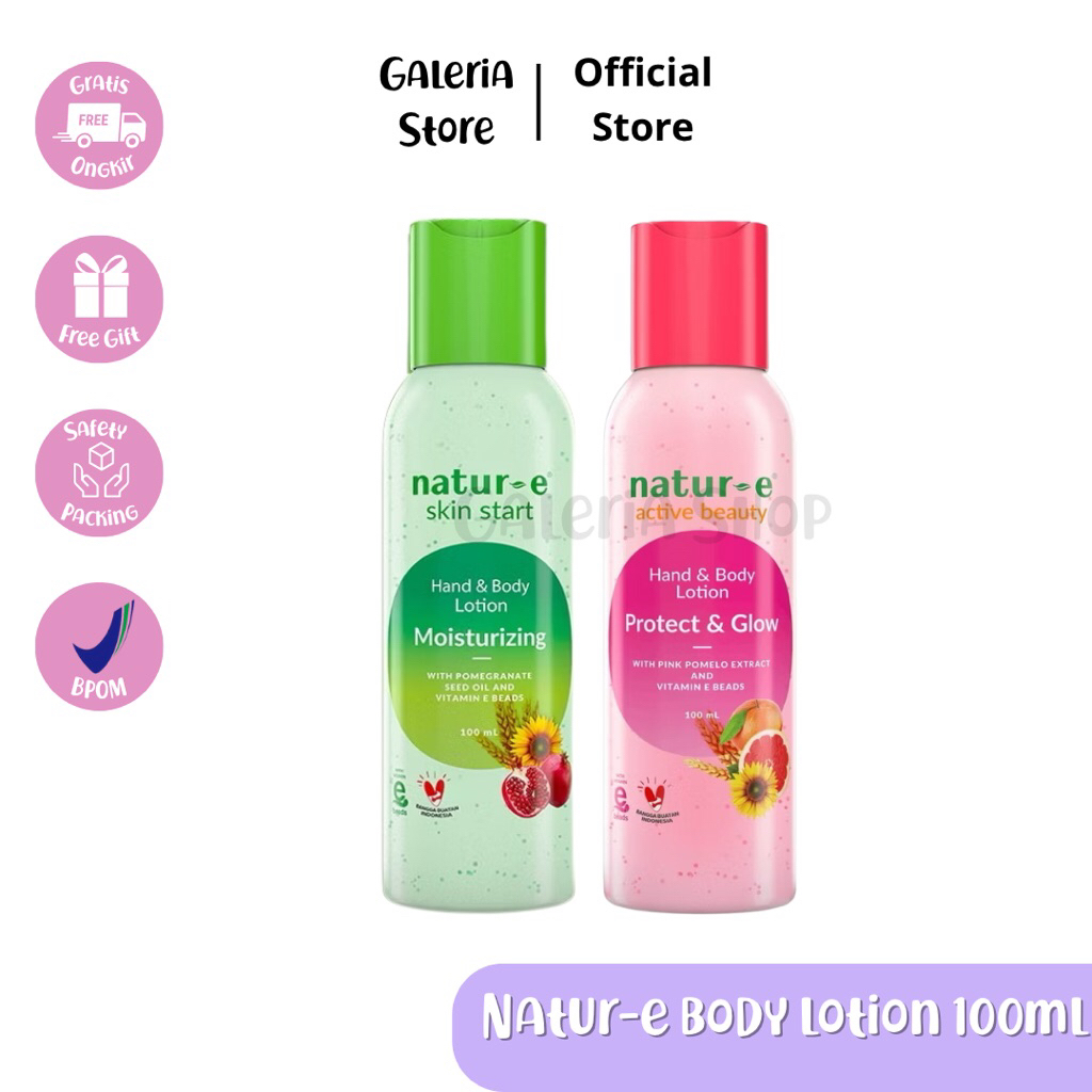 (READY STOK) NATUR-E HAND BODY LOTION MOISTURIZING 100ML | NATUR-E HAND BODY LOTION PROTECT GLOW 100