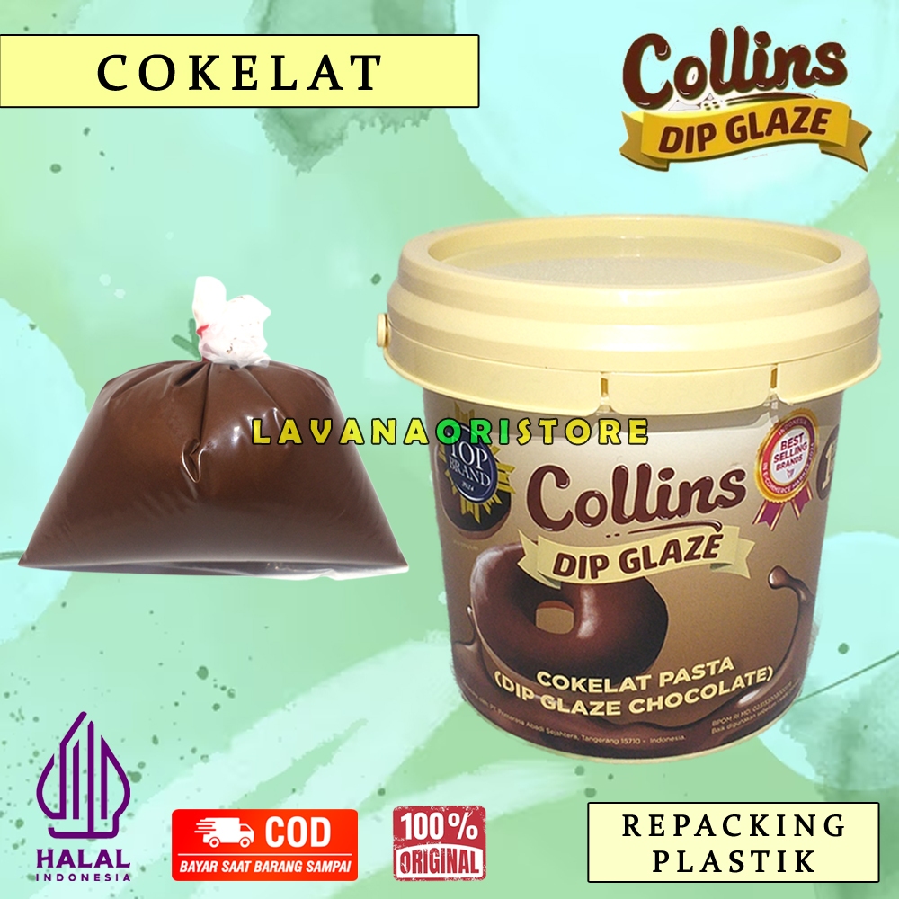 

[COD] Collins Dip Glaze Rasa Cokelat | Saus Manis Pasta Selai Donat Roti Rasa Cokelat