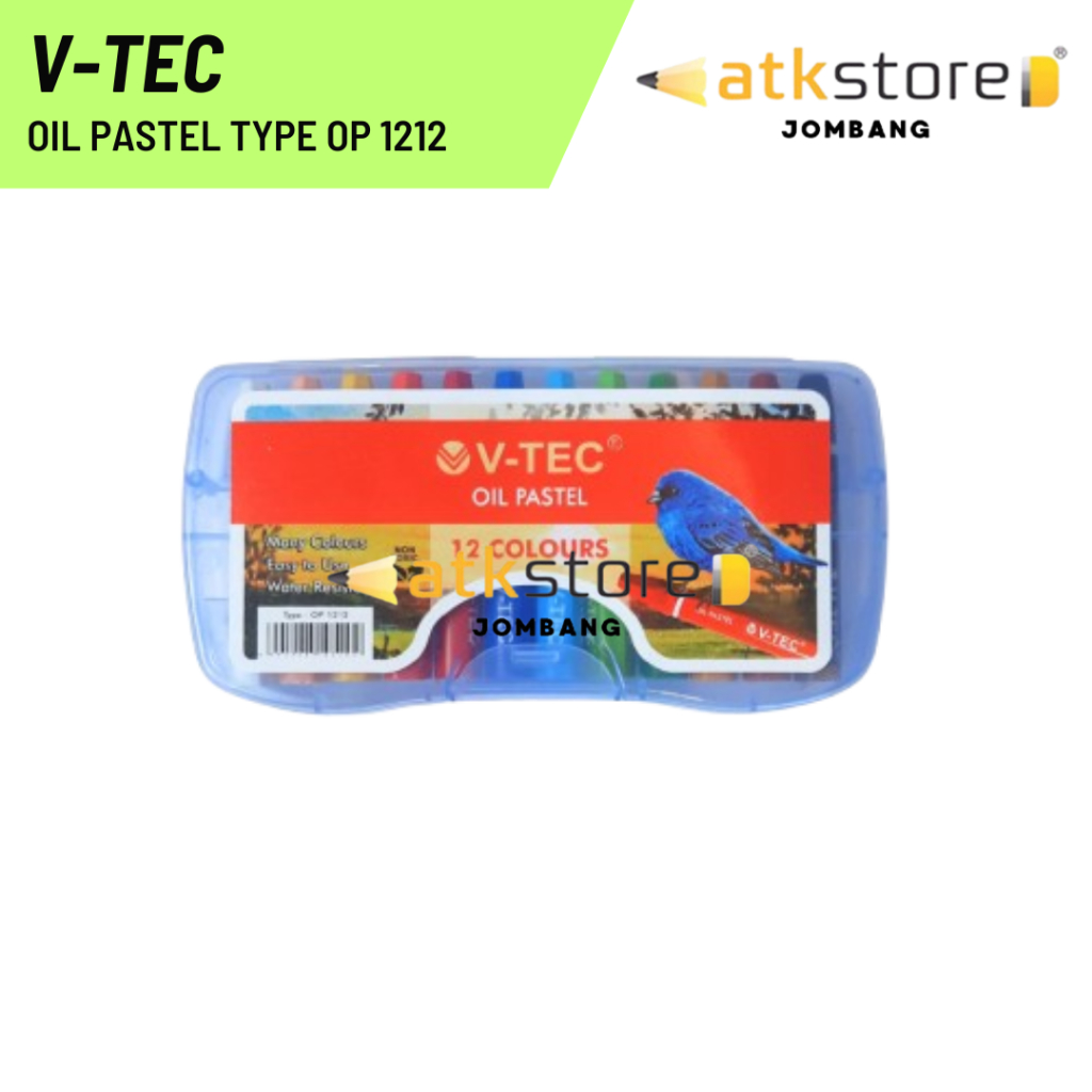 

V-TEC Oil Pastel Type OP 1212 12 Warna / Oil Pastel Colour Crayon Oil Pastel OP 1212