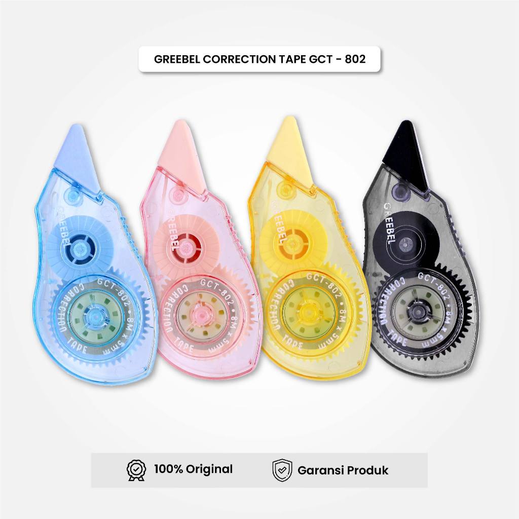 

Correction Tape Tip Ex Kertas GCT-802 / Correction Tape GREEBEL