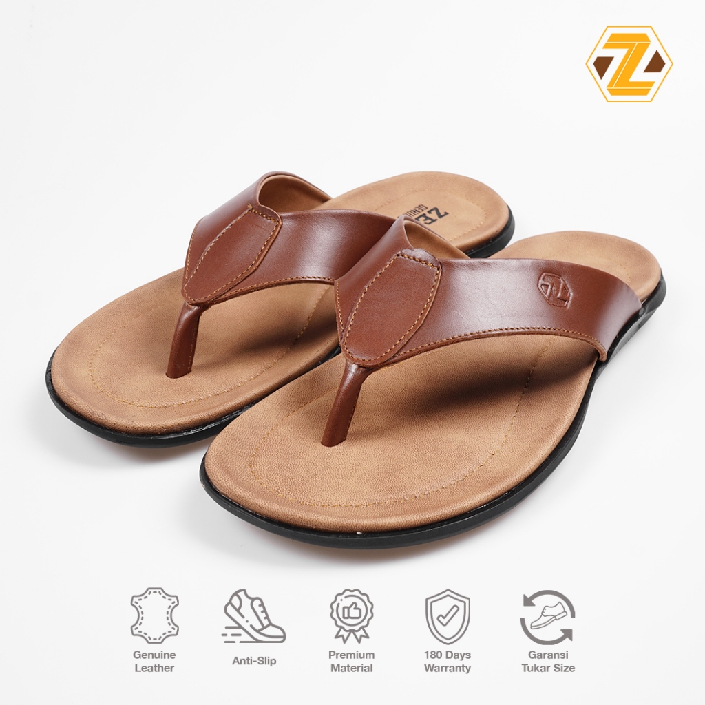 ZEGER Sandal Kulit Pria Casual Jepit - Bolton 05