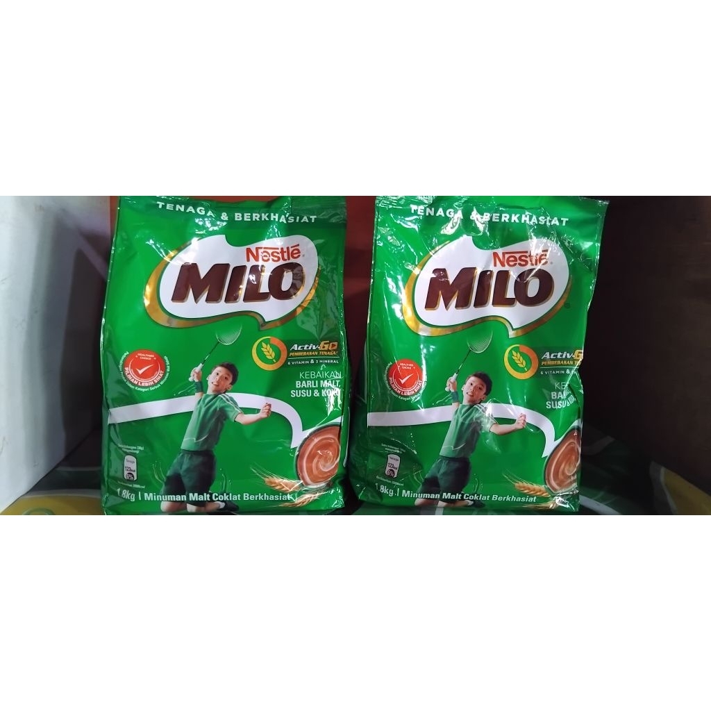 

Milo malasya asli 1,8 kg.