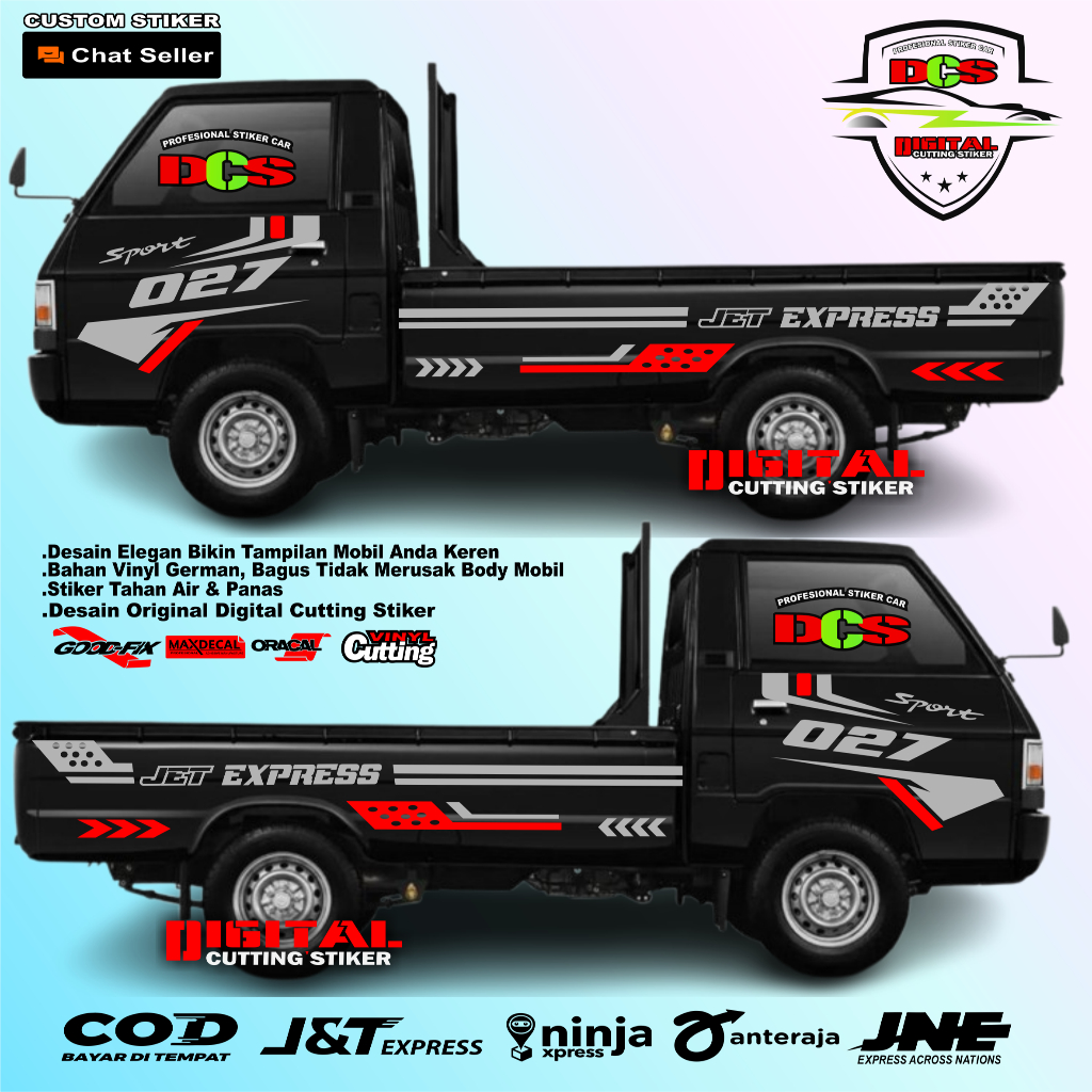 Stiker mobil pick up l300 stiker cutting stiker variasi l300 sport stiker l300 sporty