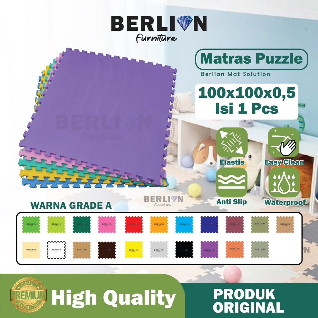 Matras Puzzle 100 x 100 Tbl 0,5 Cm isi 1 Pcs / Alas Lantai / Playmat