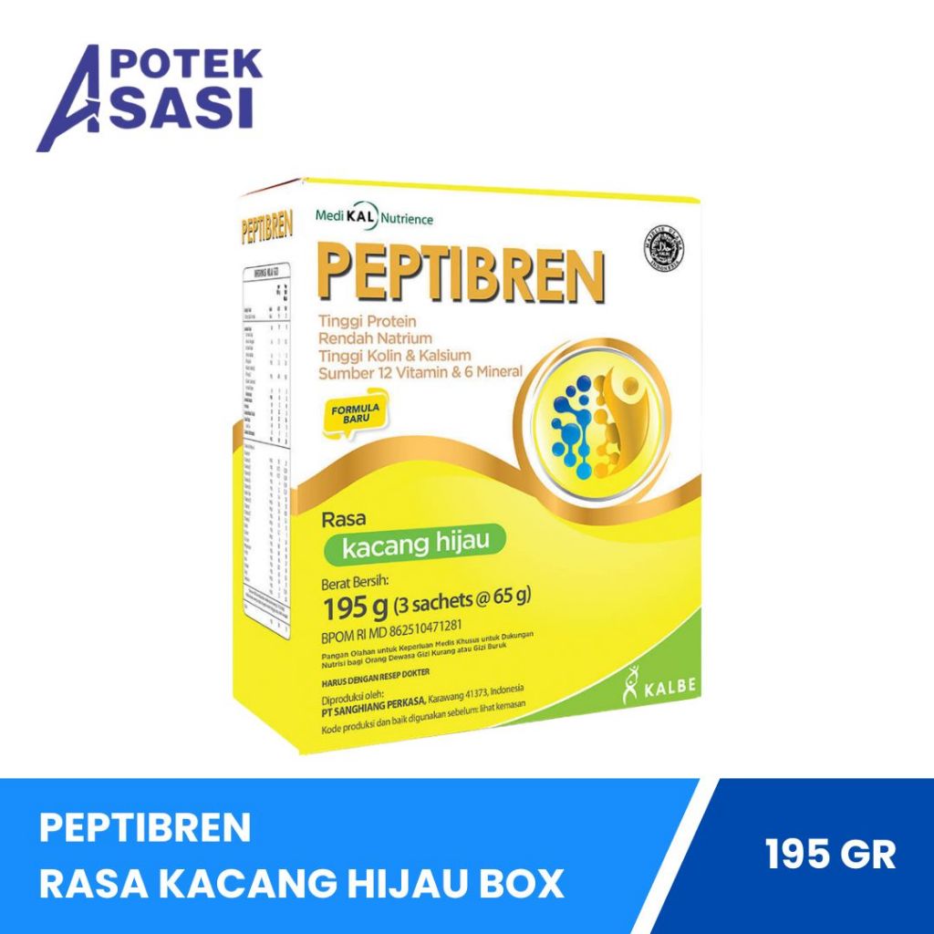 

Peptibren Kacang Hijau 195 Gram - Susu Nutrisi Kesehatan Saraf