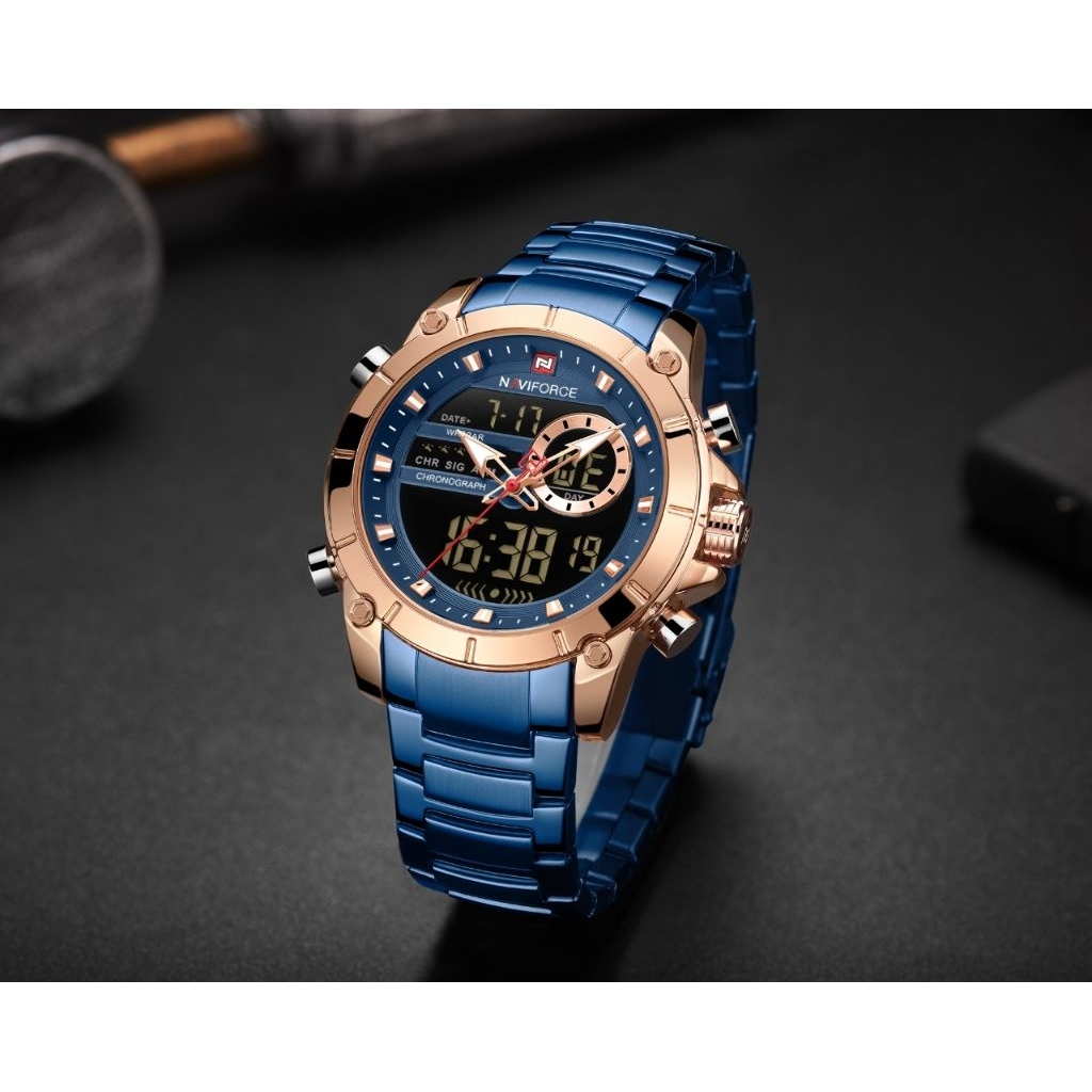 ✅COD NAVIFORCE Jam Tangan Pria Anti Air Original  Jam Tangan Olahraga Bisnis Kuarsa Jam Tahan Air St