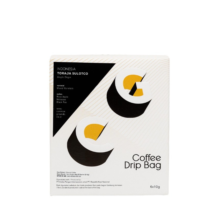 

Common Grounds Drip Bag Coffee : Toraja Sulotco