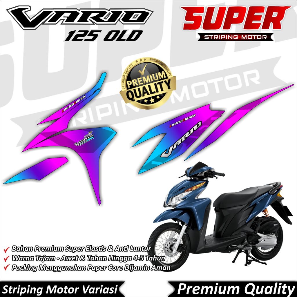 Stiker Vario 125 Old Anti Luntur keren Striping Vario 125 Old Striping Honda Vario 125 OLD Bunglon