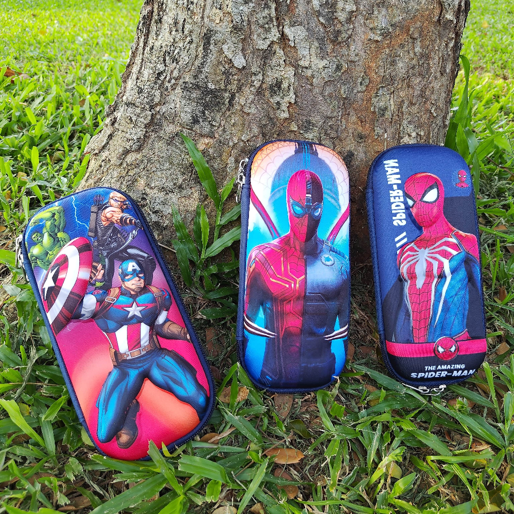 

Kotak Pensil 3D Karakter Super Hero Spiderman Batman Astronot Captain Pouch Pensil 3 Dimensi Lucu Anak Sekolah TK-SD