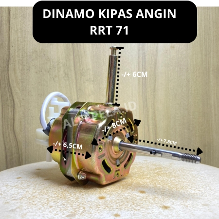 Dinamo RRT 71 - Dinamo Kipas Angin GMC 71X16 RRT - Kompatibel untuk Kipas Sanex 16 Inch - Sparepart 