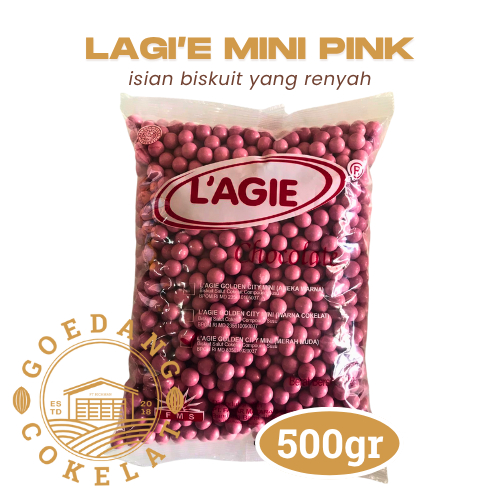 

LAGIE MINI PINK 500GR – COKELAT ISI BISKUIT RENYAH | BALUTAN GULA MANIS WARNA PINK