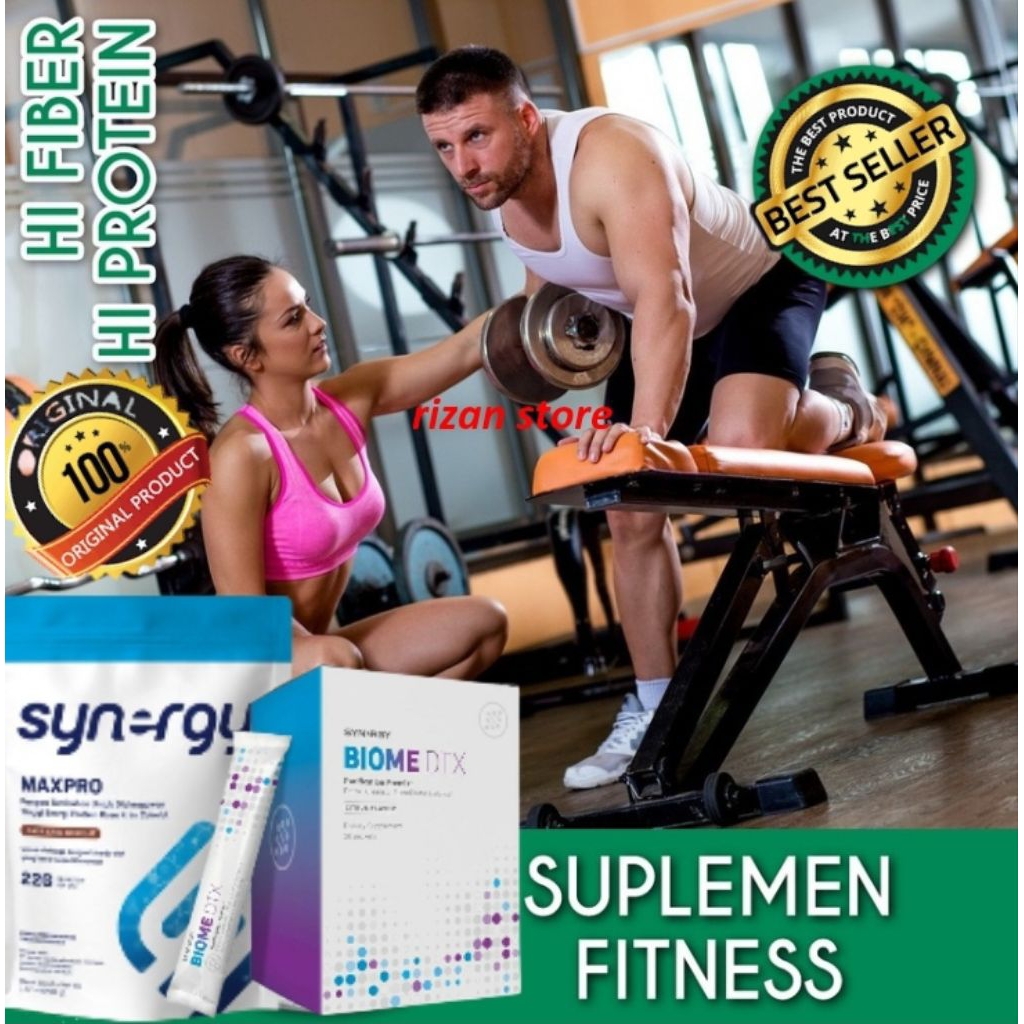 Paket Herbal Suplemen Fitness BPOM HALAL - Pembakar Lemak - Suplement Penambah Massa Otot Pria Wanit