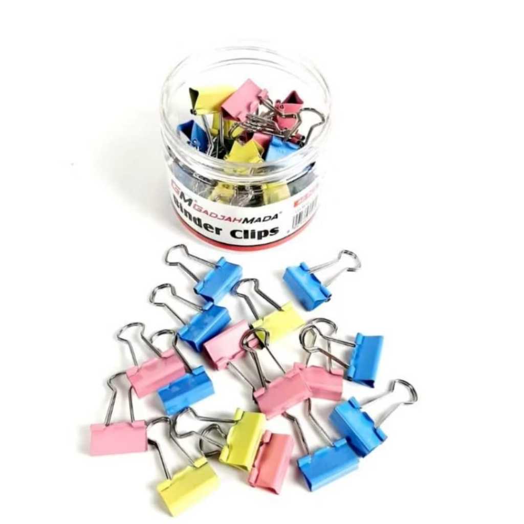 

AS888 - Binder Clip No.105 / Penjepit Kertas / Klip Kertas Warna Isi 60/Tabung