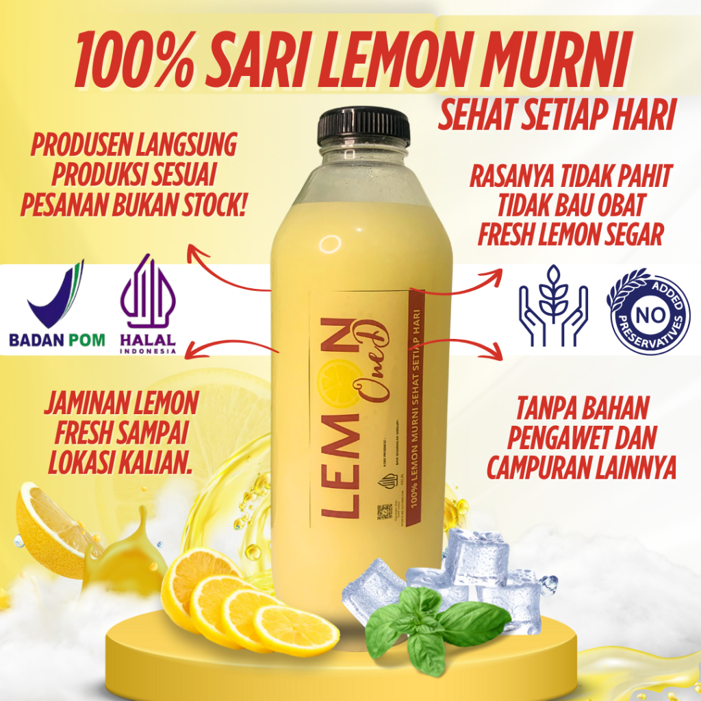 

Sari Lemon 1000ML Murni Alami 100% Untuk Detoks Dan Diet Alami