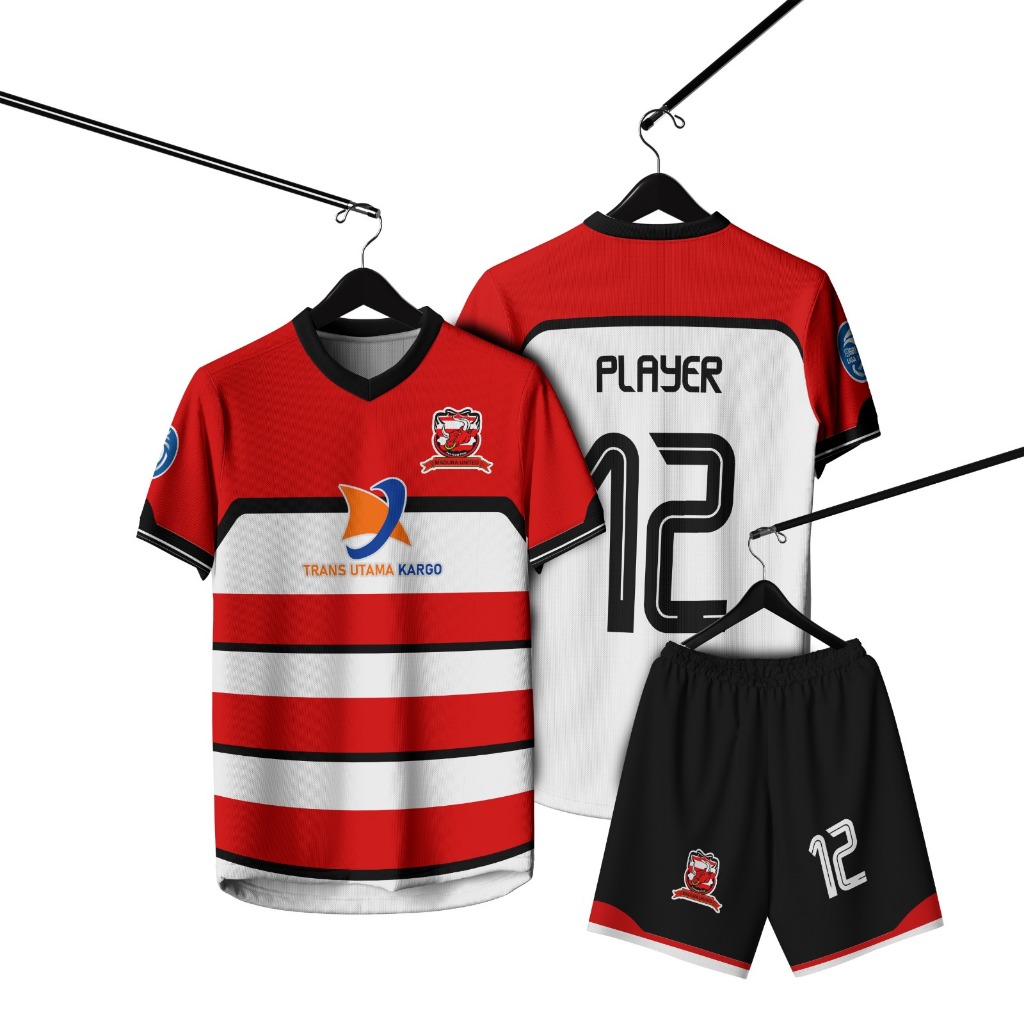 Jersey Home MADURA UNITED gratis nama & nomor